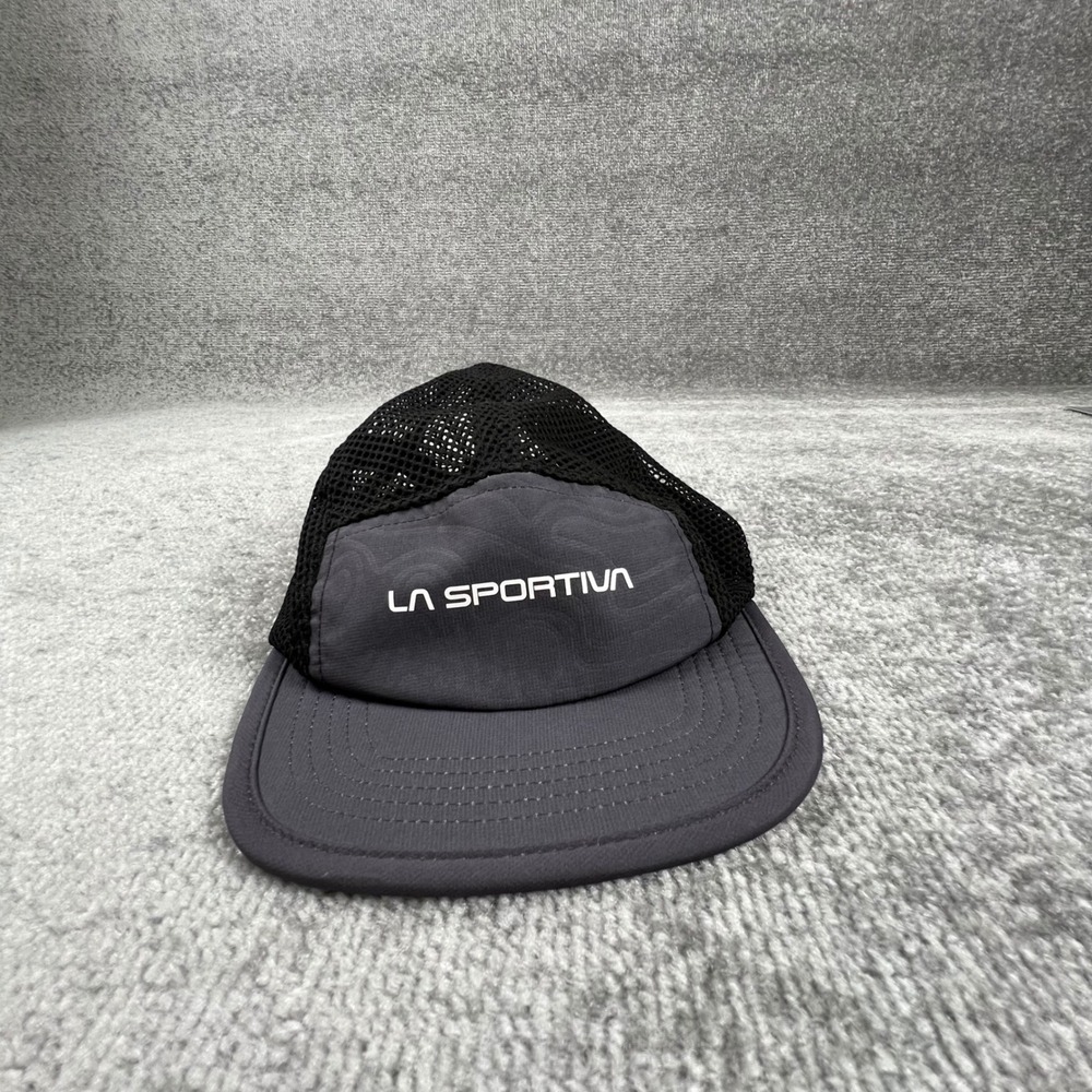 La Sportiva Skyline Air Cap Y95 Black Grey Mesh Trail Running Hat SM SS25